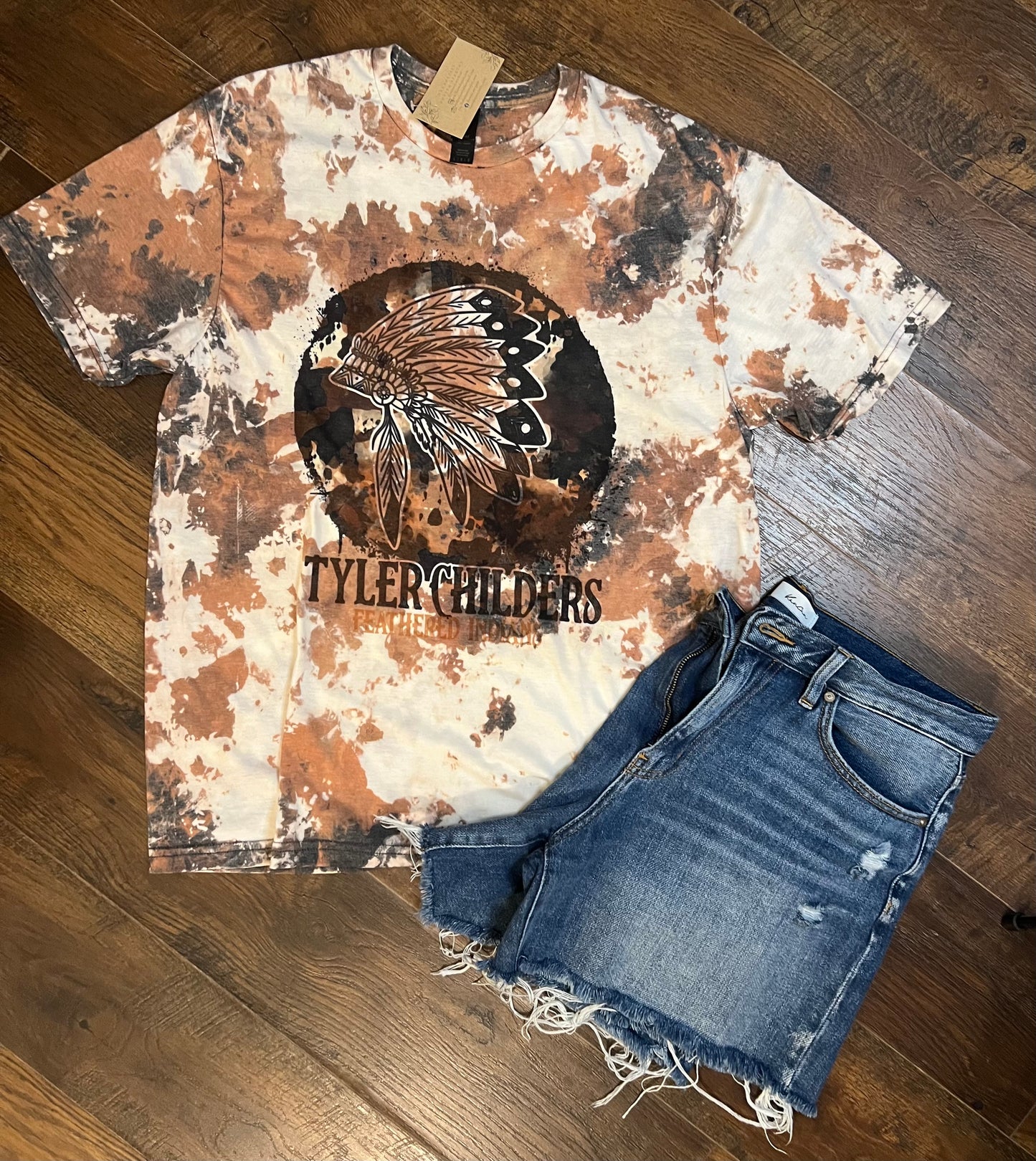 Tyler Childers cowhide bleached tee