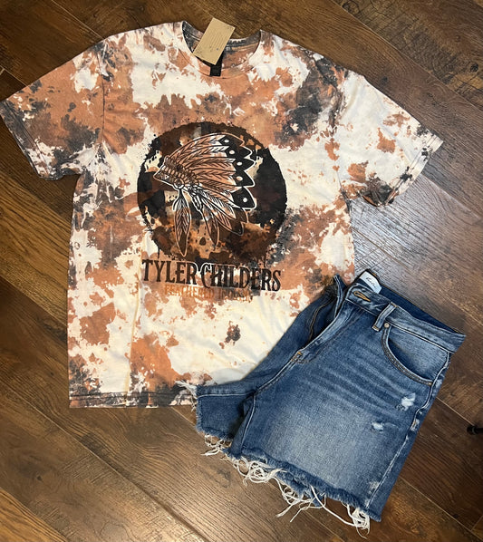 Tyler Childers cowhide bleached tee