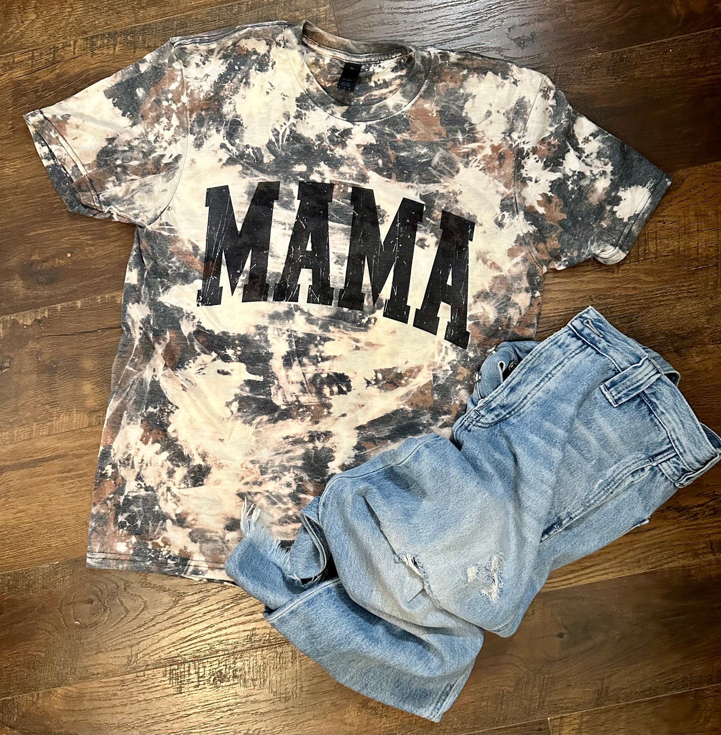 Mama cowhide print tee