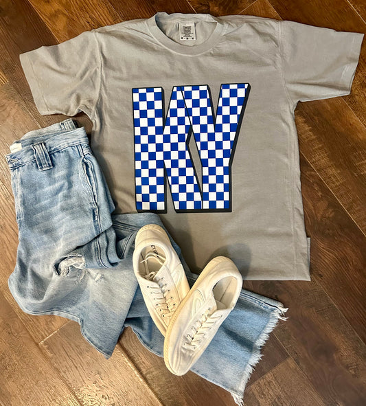 KY checkered tee