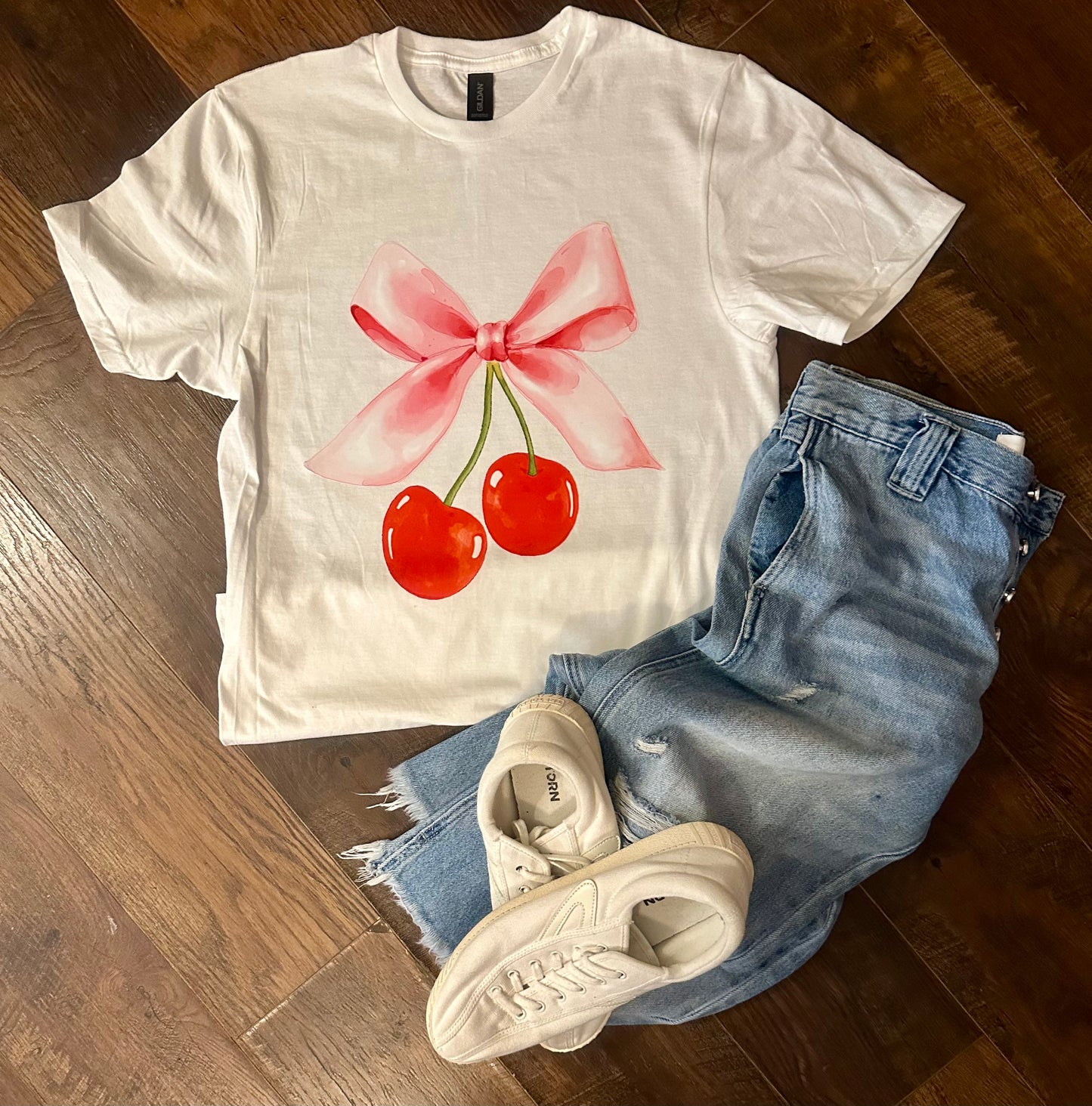 Cherry bow Coquette tee