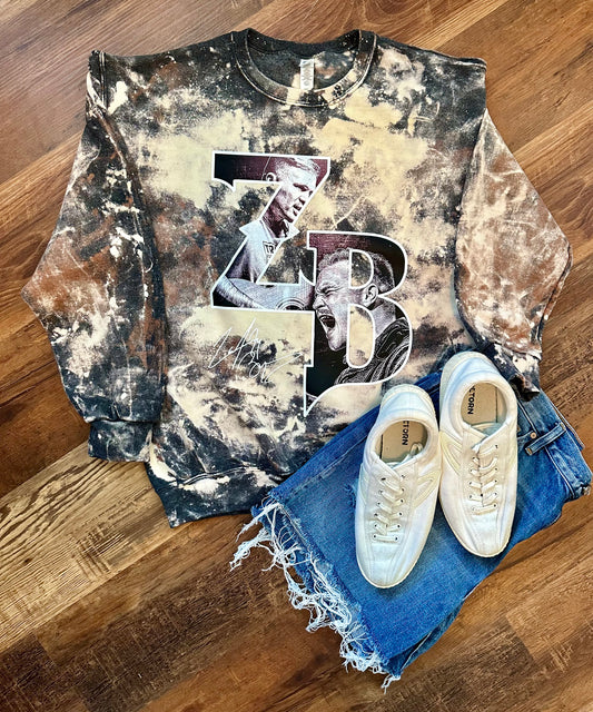 ZB Zach Bryan Cowhide bleached crew